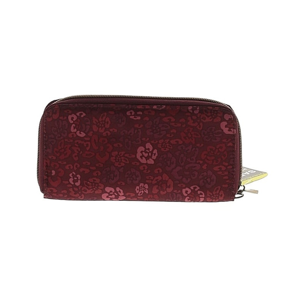 Travelon RFID blocking Burgundy Floral Wallet Classic Design
